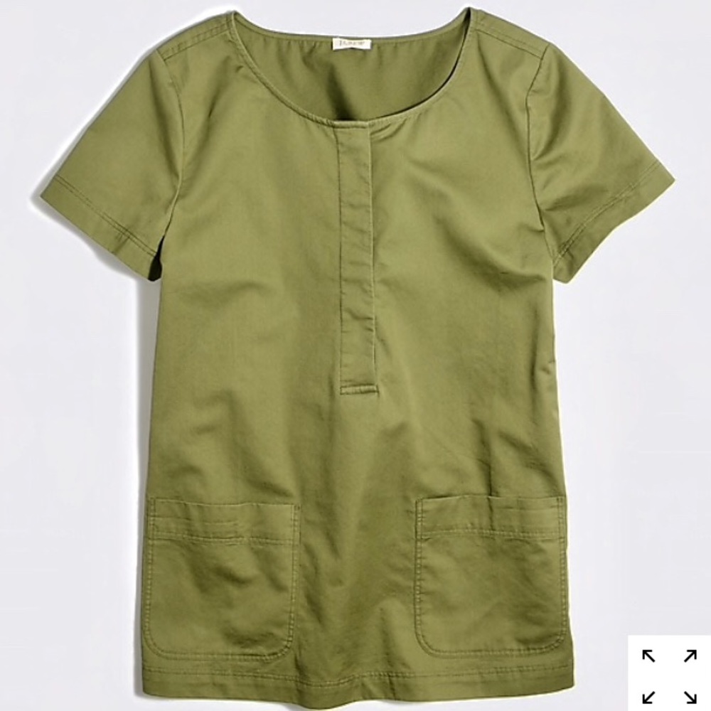 NWOT J. Crew Factory Placket T-Shirt - Picture 1 of 7